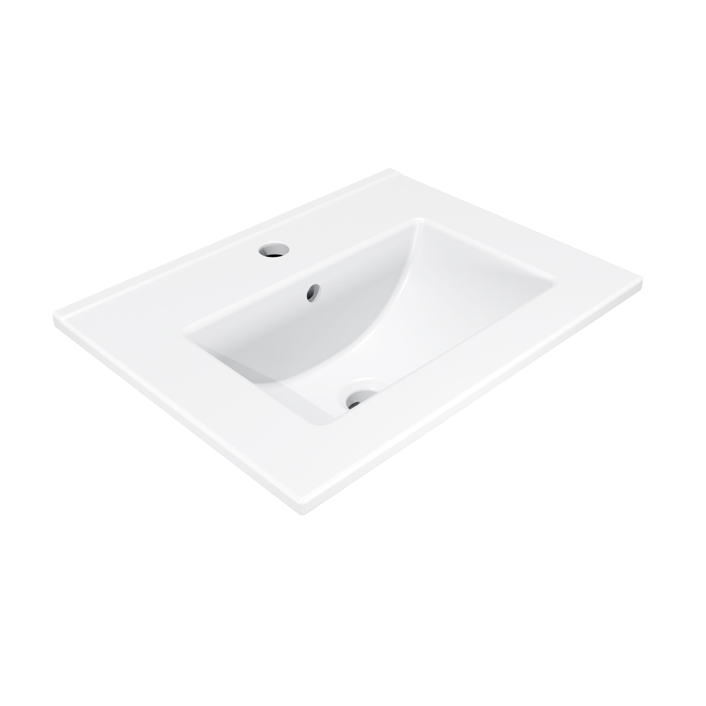 Cosmos 510 Gloss White Rectangular Single Vanity Basin (W)51cm