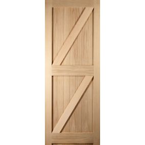 Cottage FLB Oak veneer Internal Door, (H)1981mm (W)762mm (T)35mm