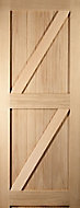 Cottage FLB Oak veneer LH & RH Internal Door, (H)1981mm (W)838mm (T)35mm