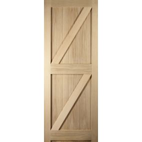Cottage Unglazed Oak veneer Internal Door, (H)1981mm (W)686mm (T)35mm