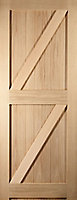 Cottage Unglazed Oak veneer Internal Door, (H)1981mm (W)762mm (T)35mm