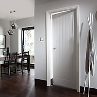 Cottage White Woodgrain effect Internal Door, (H)1981mm (W)762mm (T)35mm