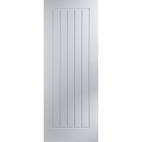Cottage White Woodgrain effect Internal Door, (H)1981mm (W)838mm (T)35mm