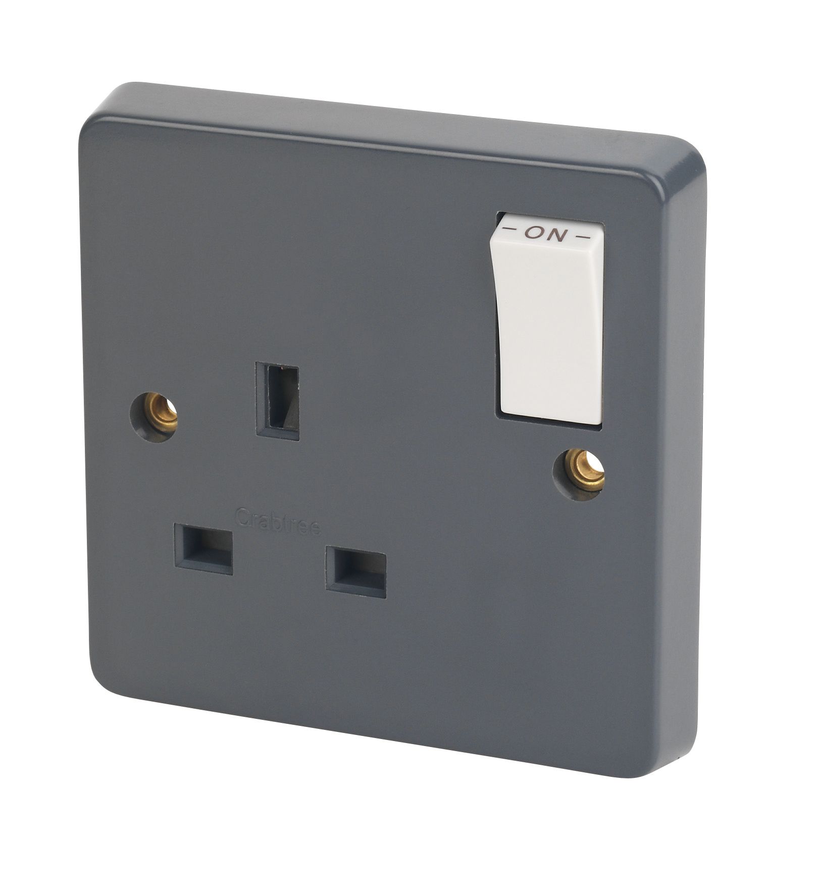 Crabtree 13A Switched socket with White inserts