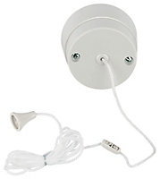 Crabtree 6A 1 way White Pull cord Switch