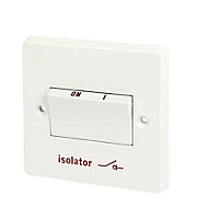 Crabtree 6A Raised rounded Fan isolator Switch