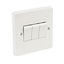 Crabtree White 10A 2 way Raised rounded Switch