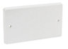 Crabtree White 2 gang Raised rounded profile Blanking plate