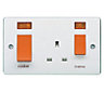 Crabtree White Cooker switch & socket