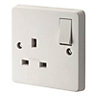 Crabtree White Single 13A Switched Socket