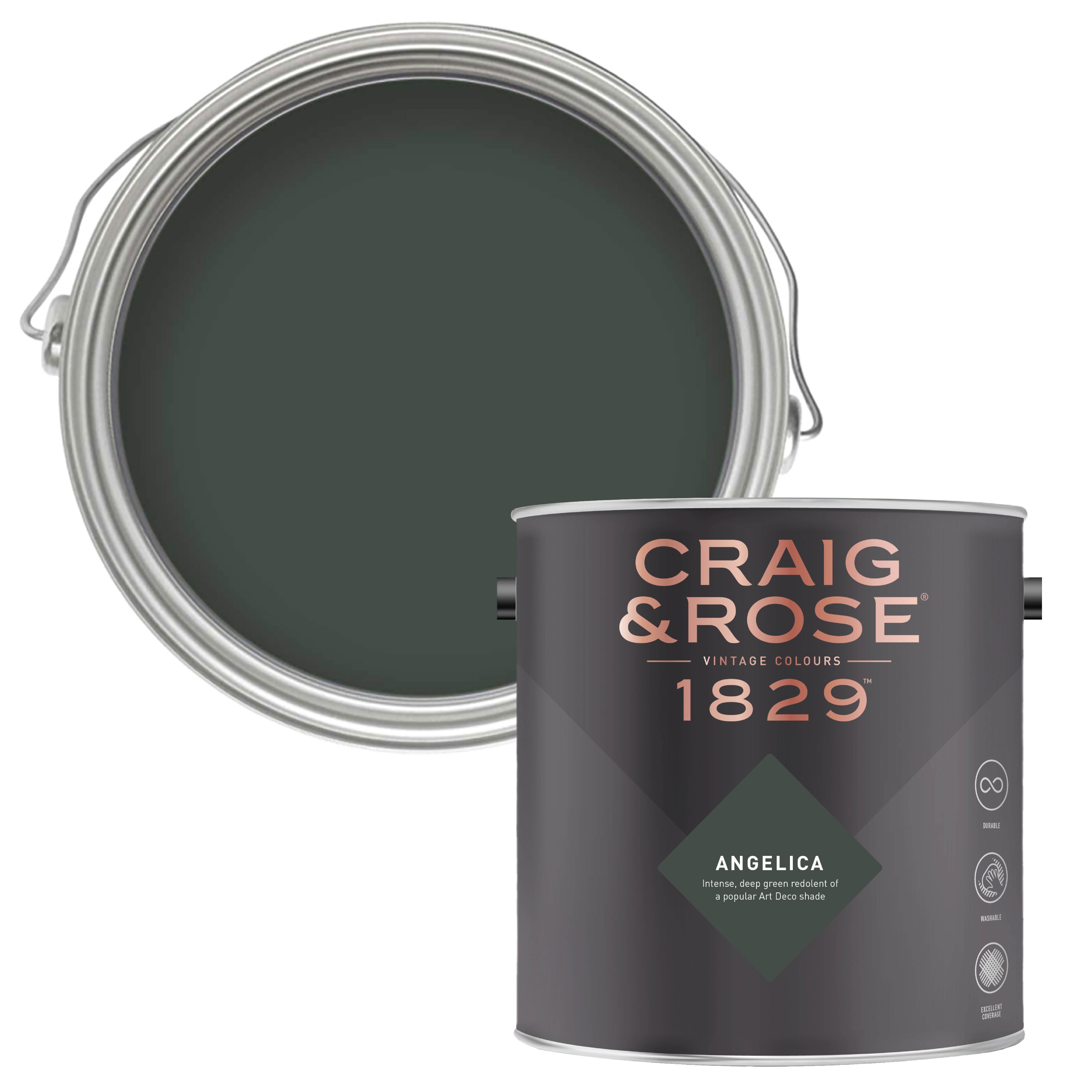 Craig & Rose 1829 Angelica Chalky Emulsion paint, 2.5L