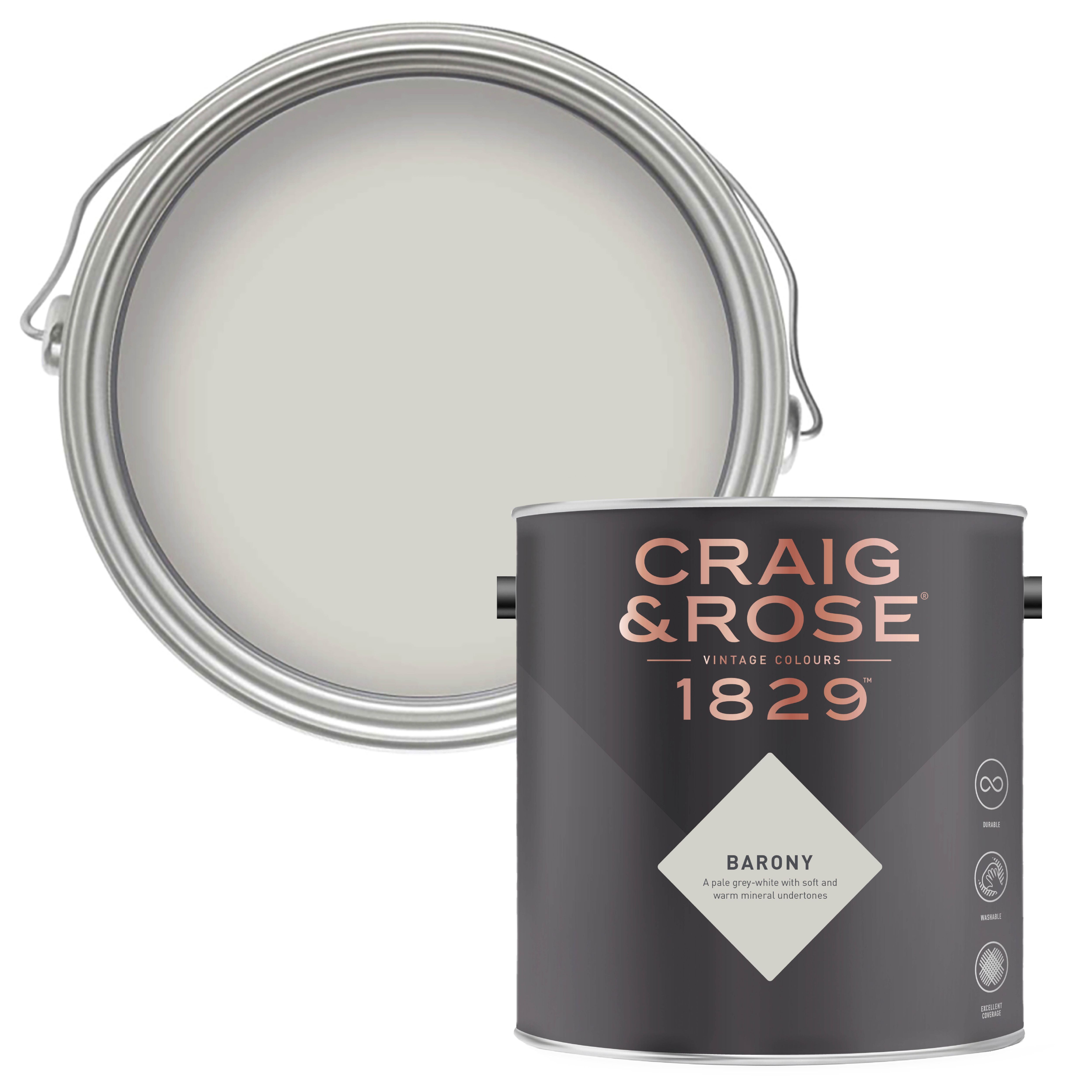 Craig & Rose 1829 Barony Eggshell Wall paint, 750ml