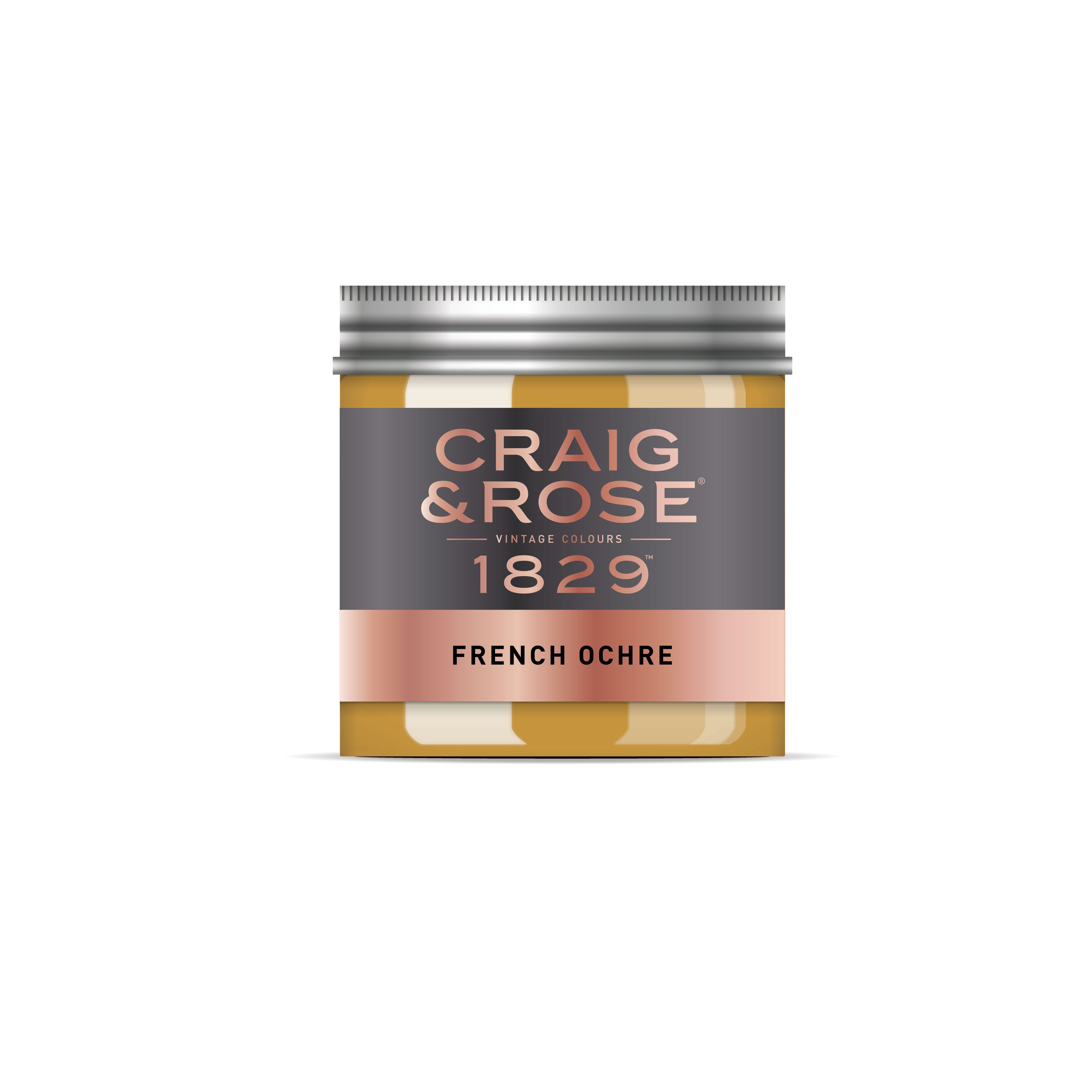 Craig & Rose 1829 French Ochre Chalky Emulsion paint, 50ml