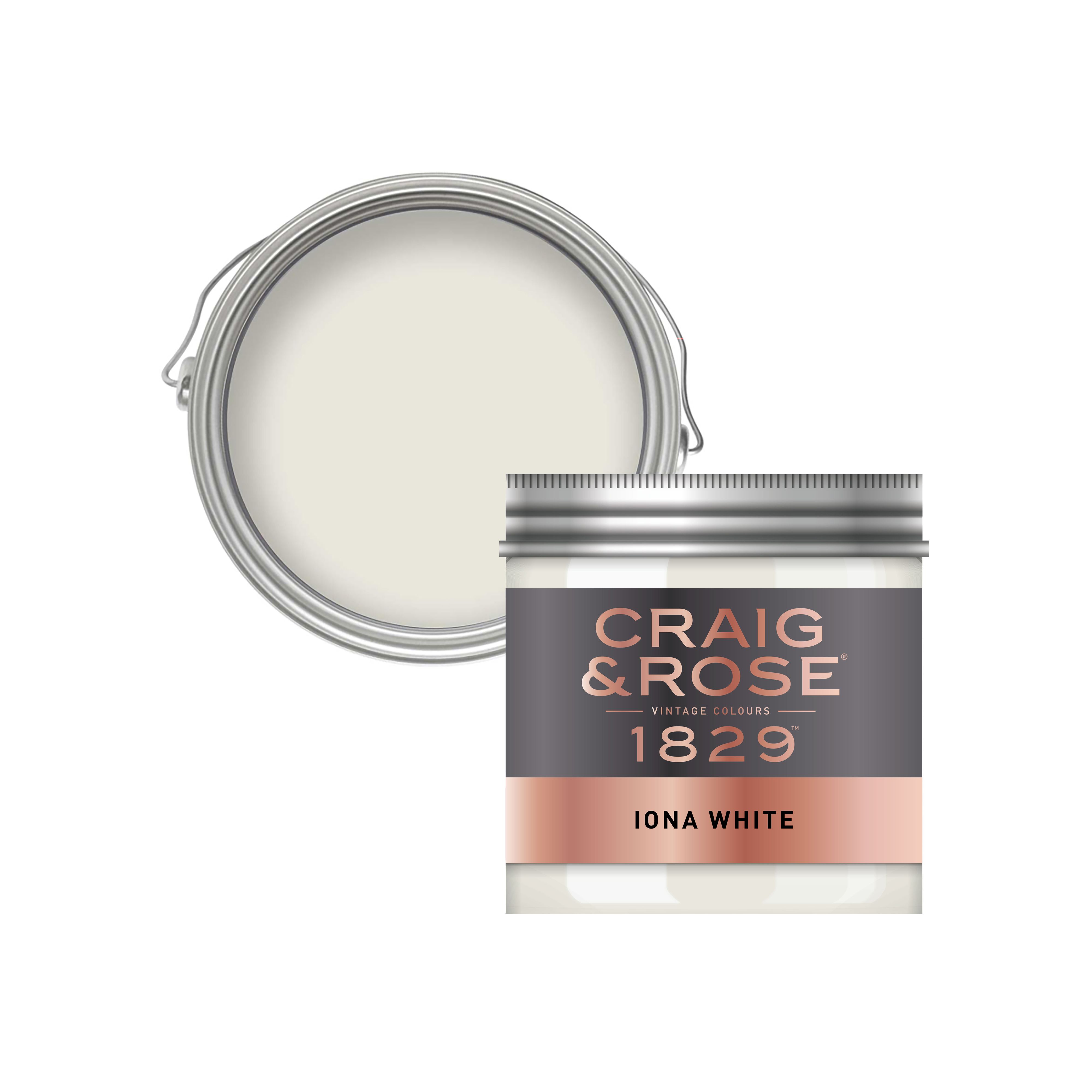 Craig & Rose 1829 Iona White Chalky Emulsion paint, 50ml