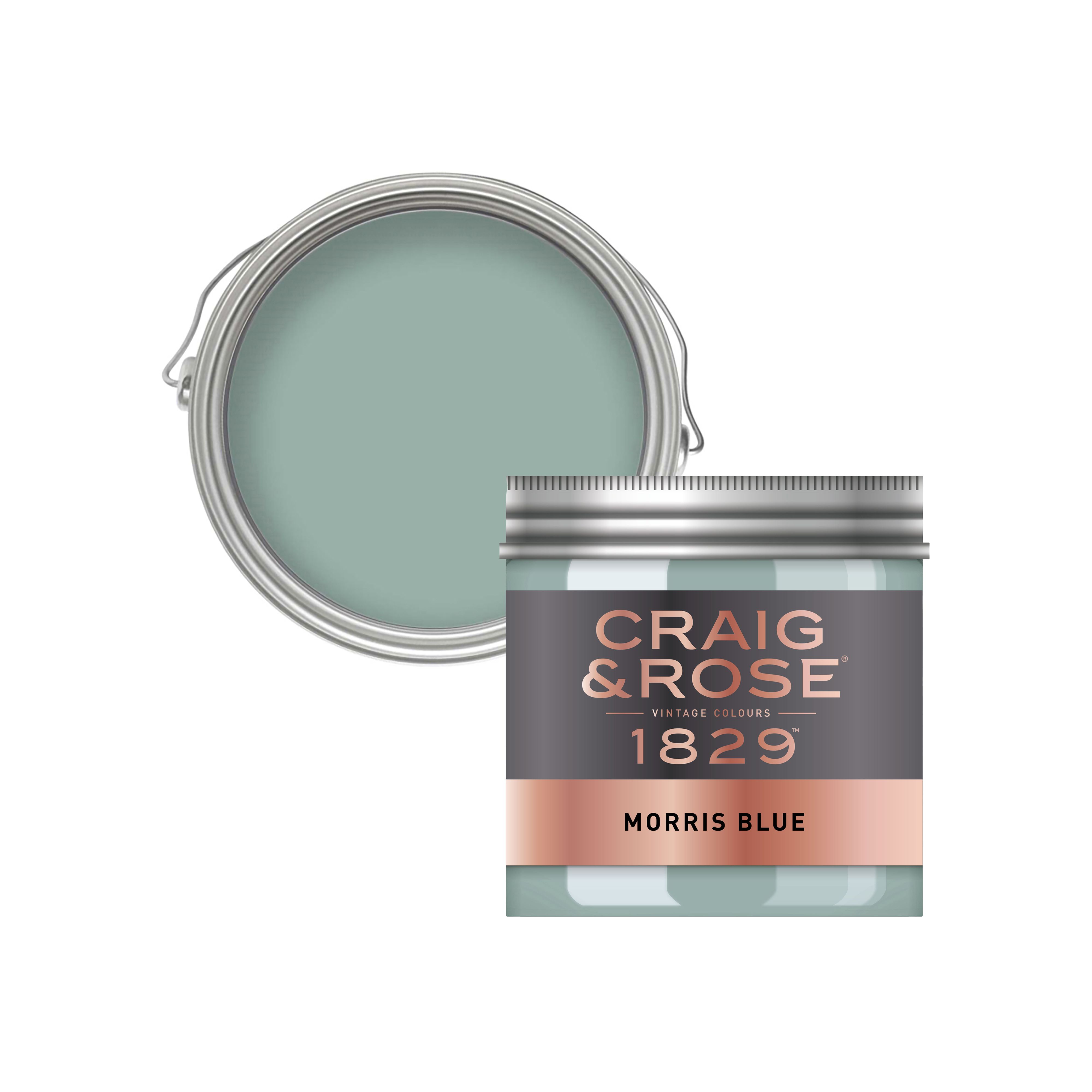 Craig & Rose 1829 Morris Blue Chalky Emulsion paint, 50ml