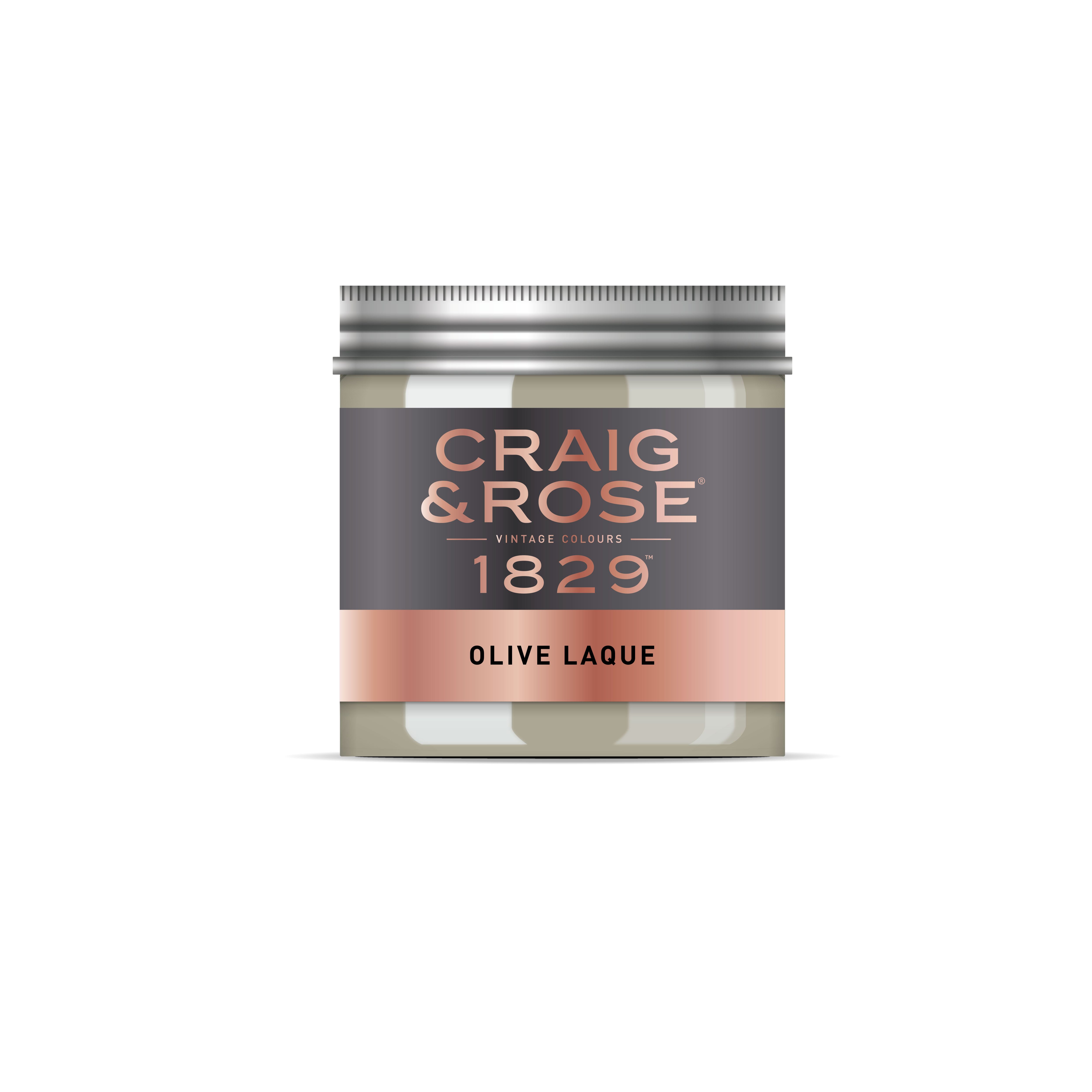 Craig & Rose 1829 Olive Laque Chalky Emulsion paint, 50ml