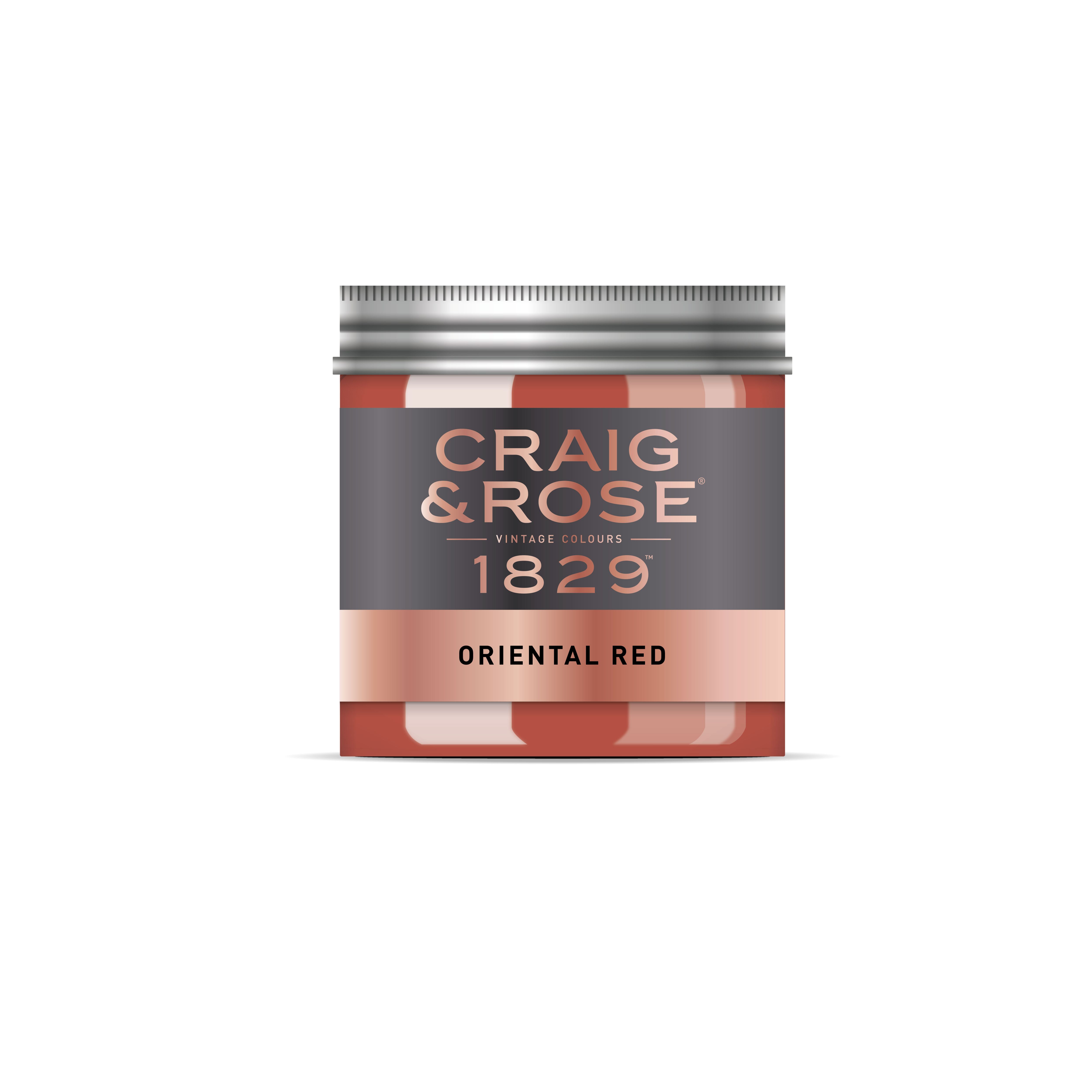 Craig & Rose 1829 Oriental Red Chalky Emulsion paint, 50ml