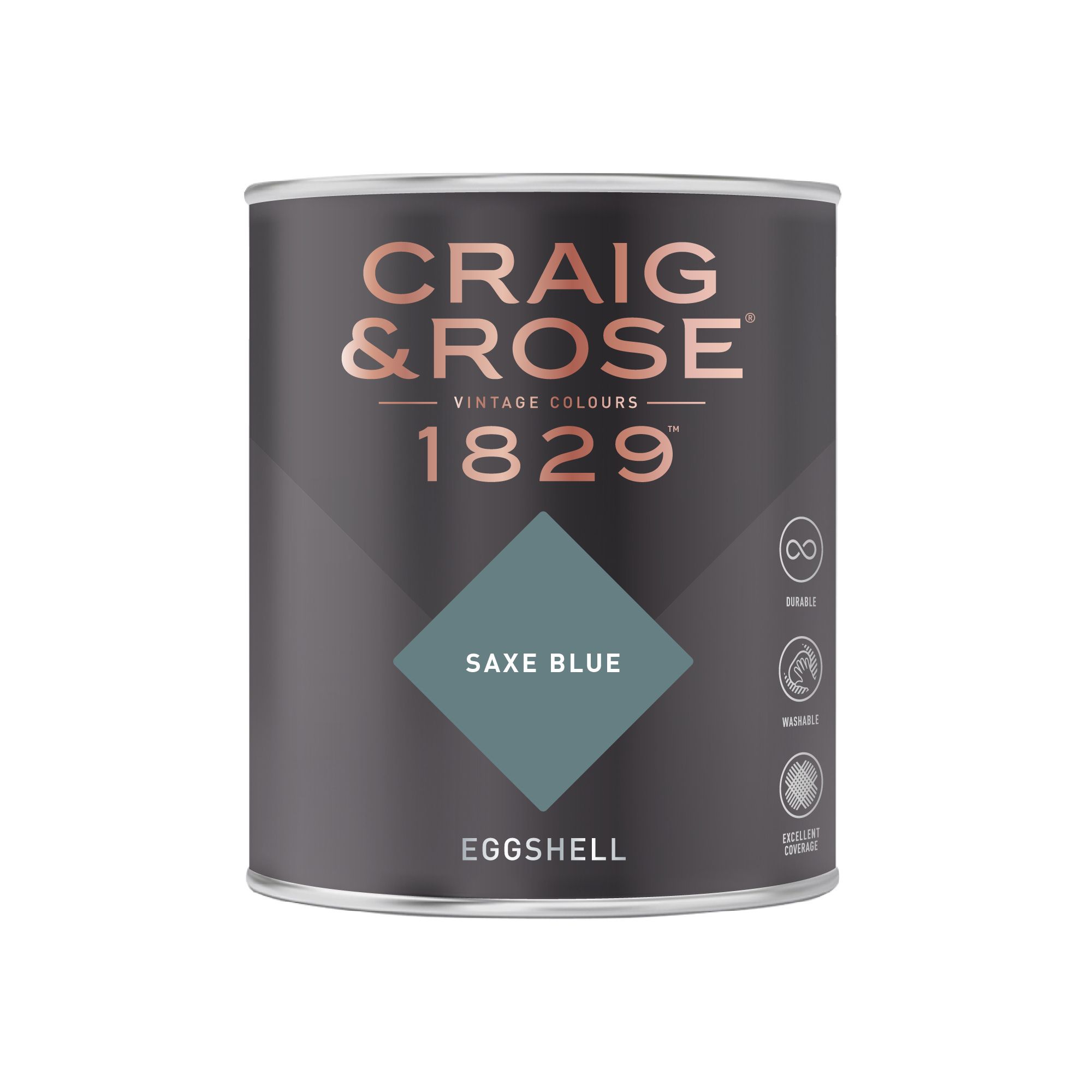Craig & Rose 1829 Saxe Blue Eggshell Wall paint, 750ml