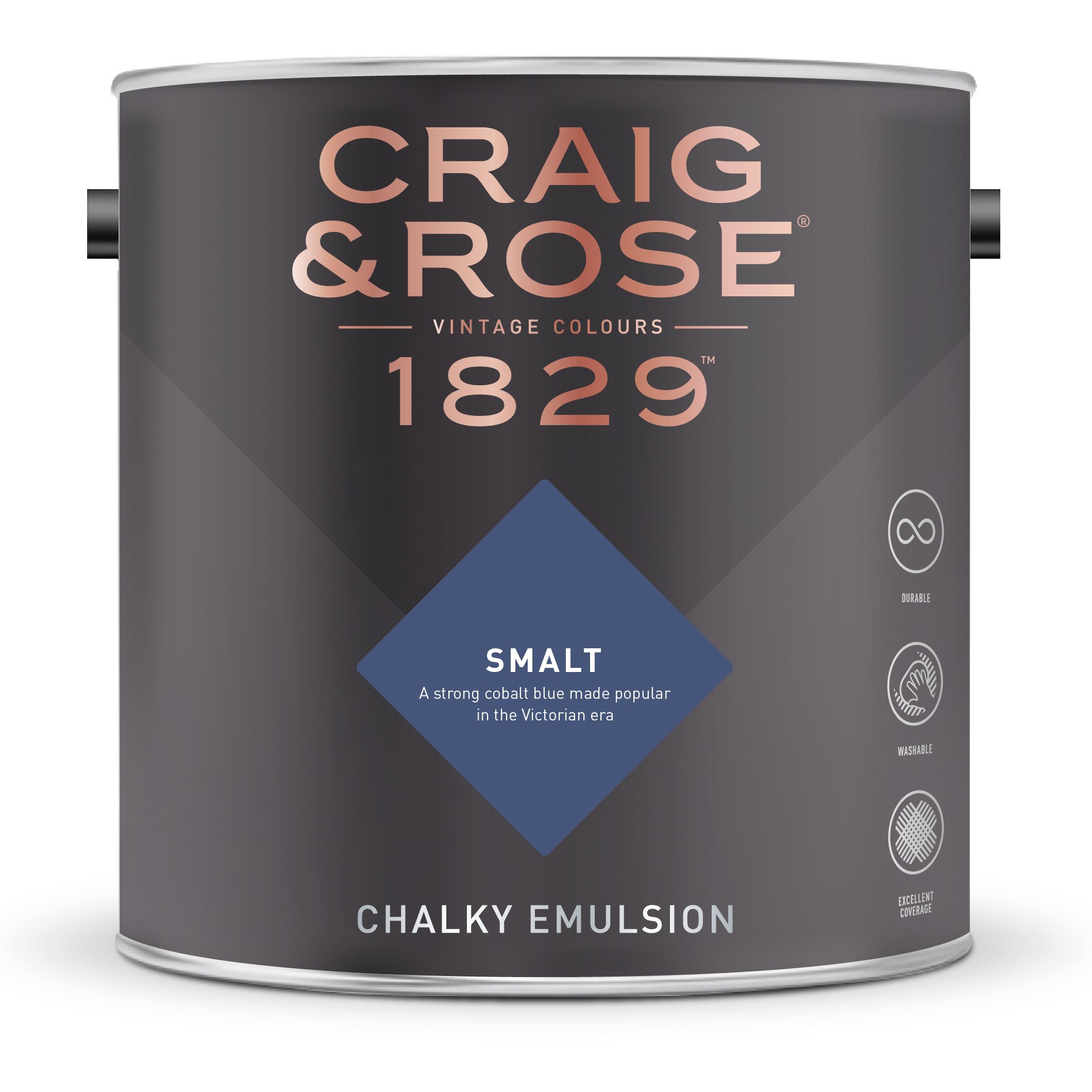Craig & Rose 1829 Smalt Chalky Emulsion paint, 2.5L