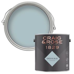 Craig & Rose 1829 Swedish Blue Chalky Emulsion paint, 2.5L