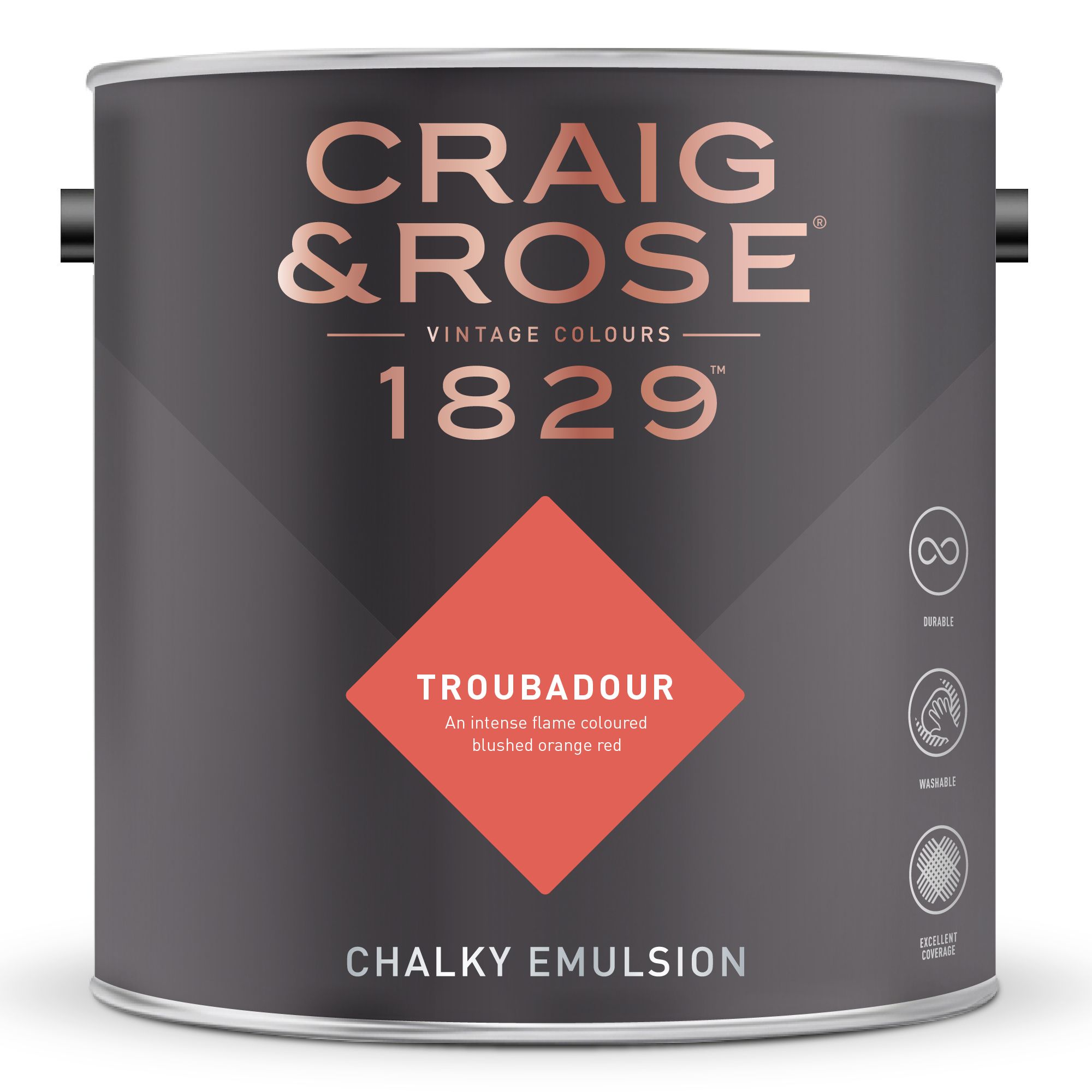 Craig & Rose 1829 Troubadour Chalky Emulsion paint, 2.5L