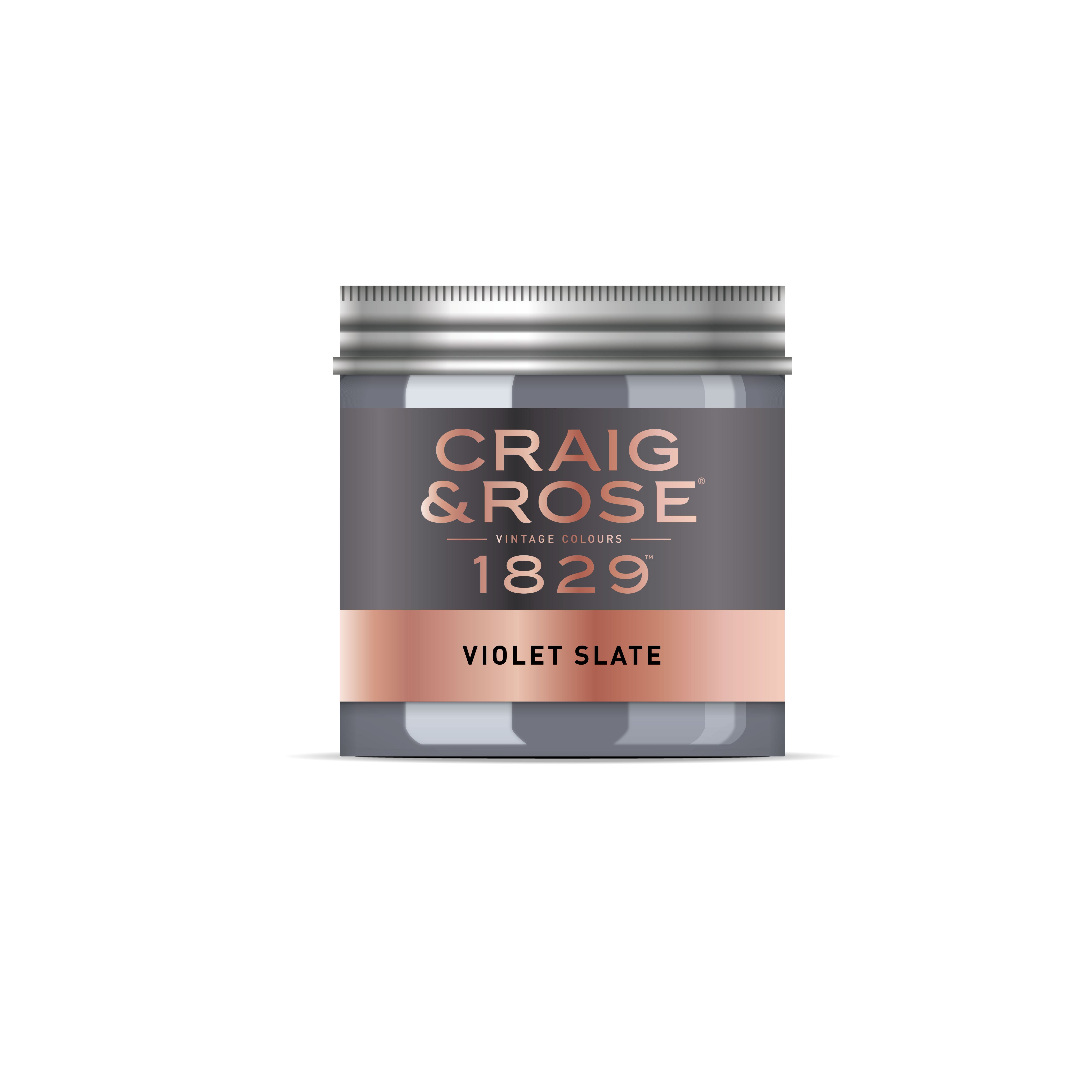 Craig & Rose 1829 Violet Slate Chalky Emulsion paint, 50ml