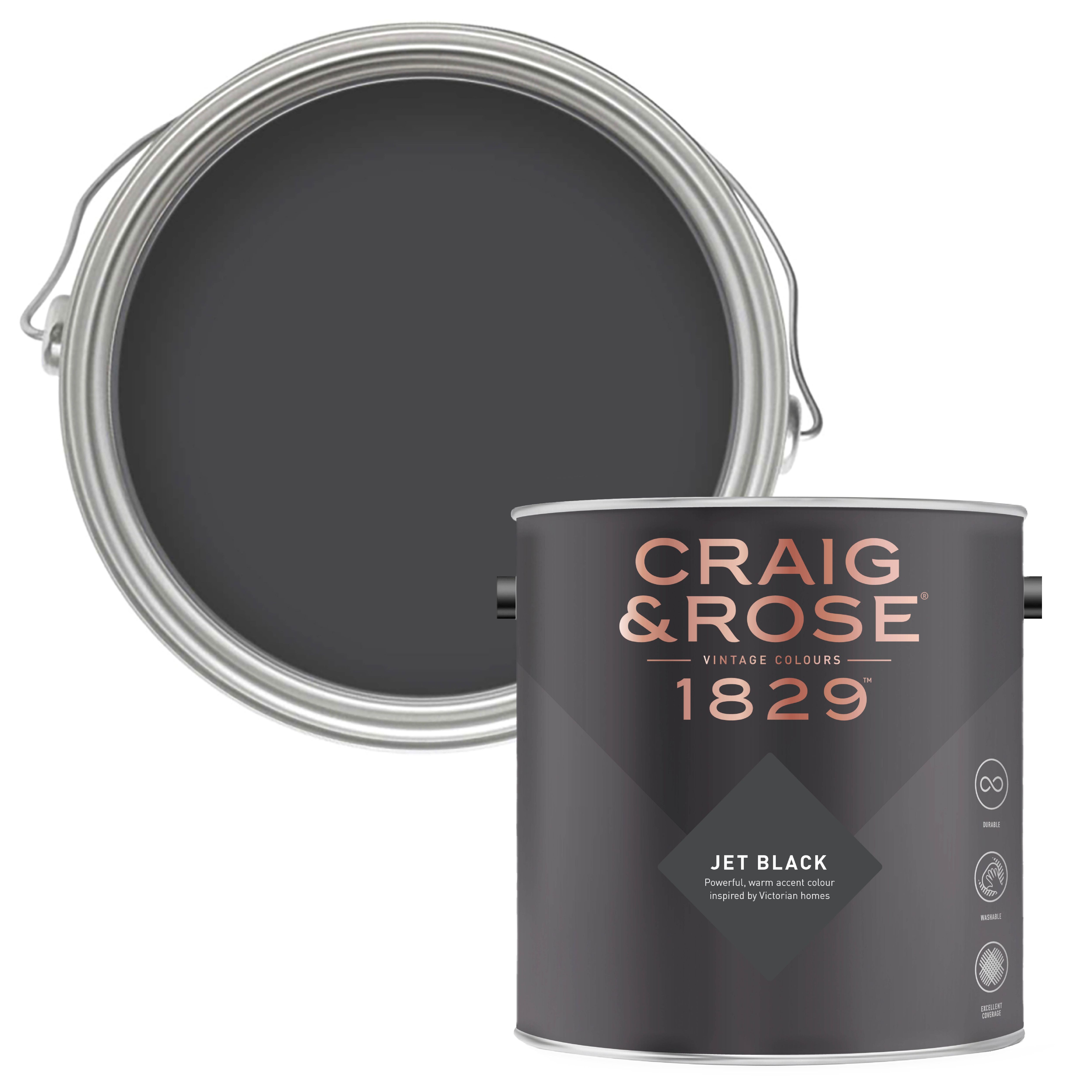 Craig & Rose 1829 Broken White Chalky Emulsion Paint, 2.5L