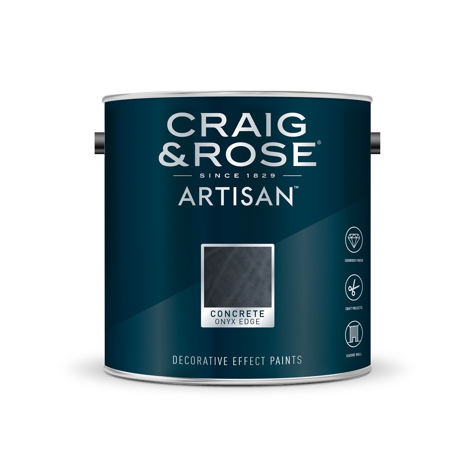 Craig & Rose Artisan Onyx Edge Concrete effect Matt Topcoat Special effect paint, 2.5L
