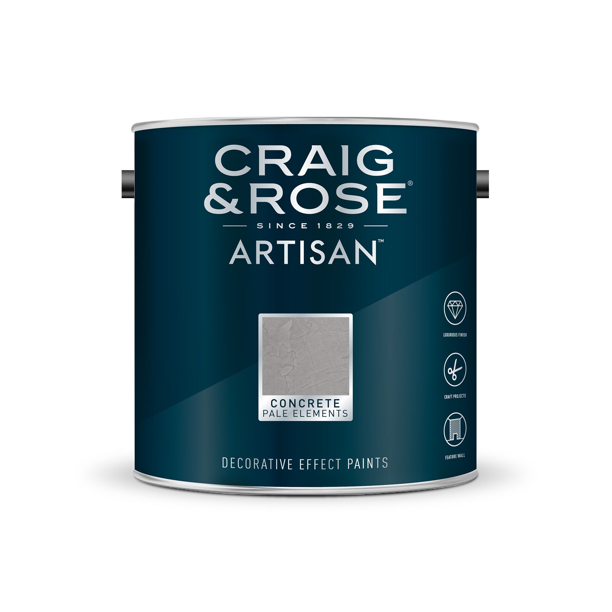 Craig & Rose Artisan Pale Elements Concrete effect Matt Topcoat Special effect paint, 2.5L