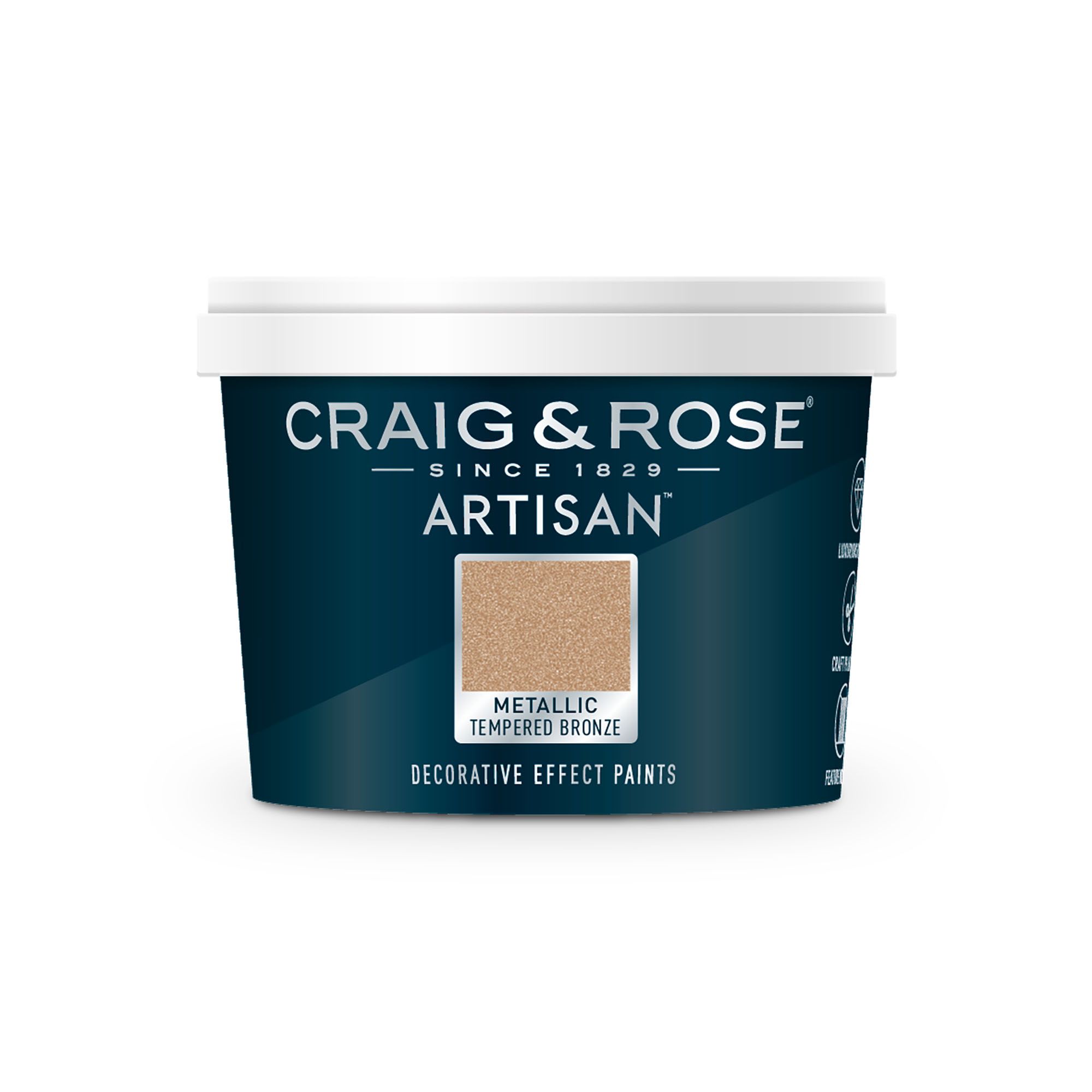 Craig & Rose Tempered Bronze Metallic effect Mid sheen Wall & ceiling Topcoat Special effect paint, 250ml
