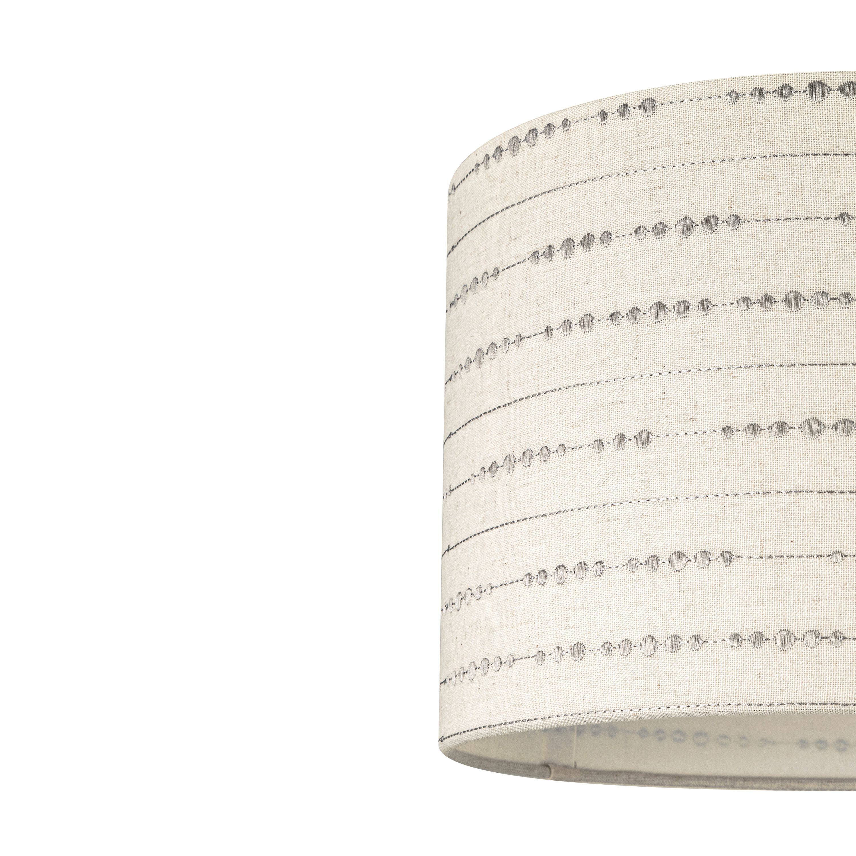 Cream Embroidered Drum Lamp shade (D)30cm