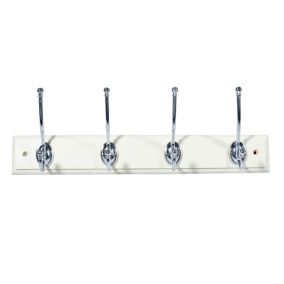 Cream Hook rail, (L)458mm (H)15mm