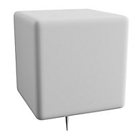 Crowell White Cube Solar-powered Integrated LED Outdoor Decorative light