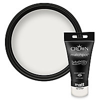 Crown Breatheasy Sail white Matt Emulsion paint, 40ml Tester pot
