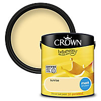 Crown Breatheasy Sunrise Matt Emulsion paint, 40ml Tester pot