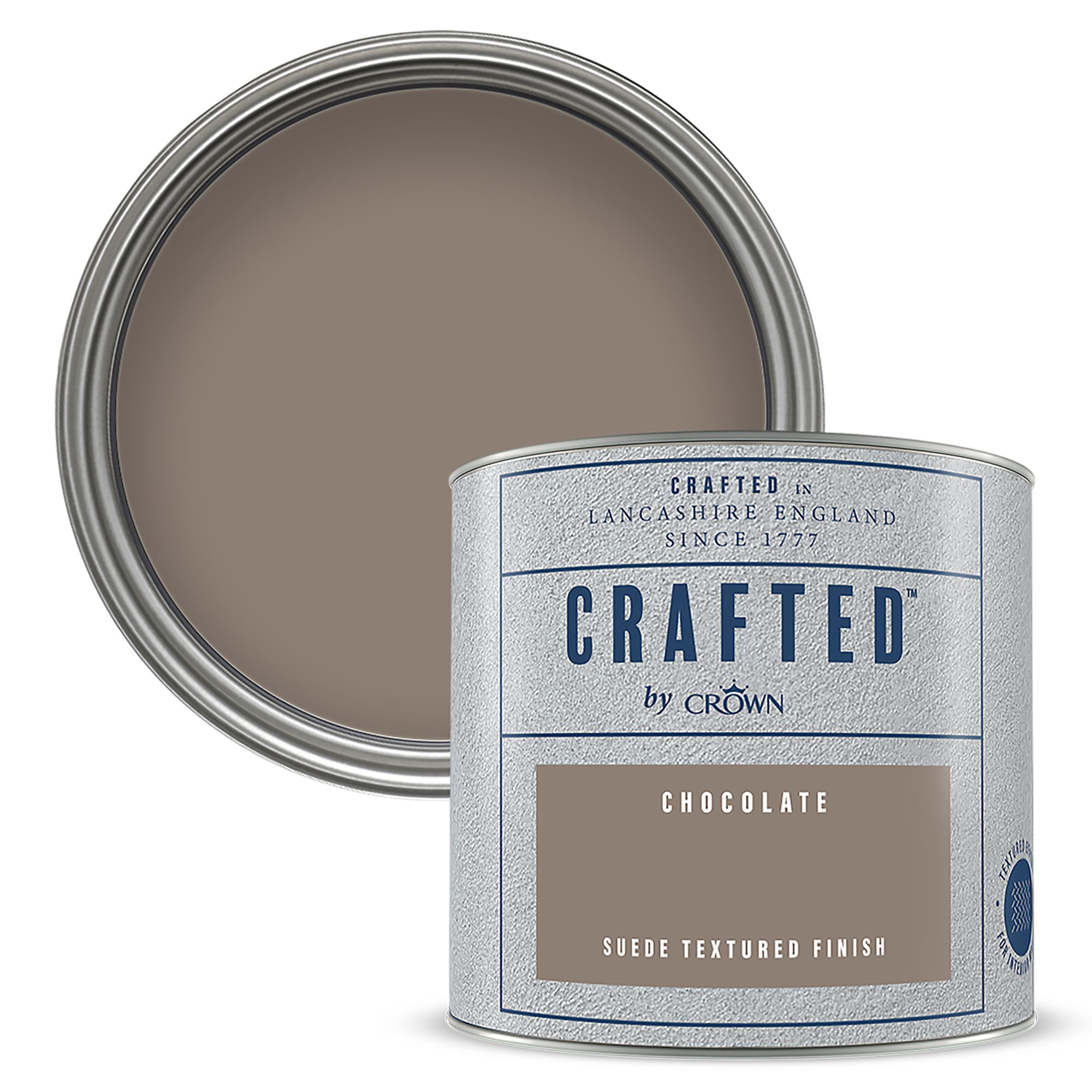 Crown Crafted Chocolate Matt Suede effect Multi-surface Emulsion paint, 125ml Tester pot
