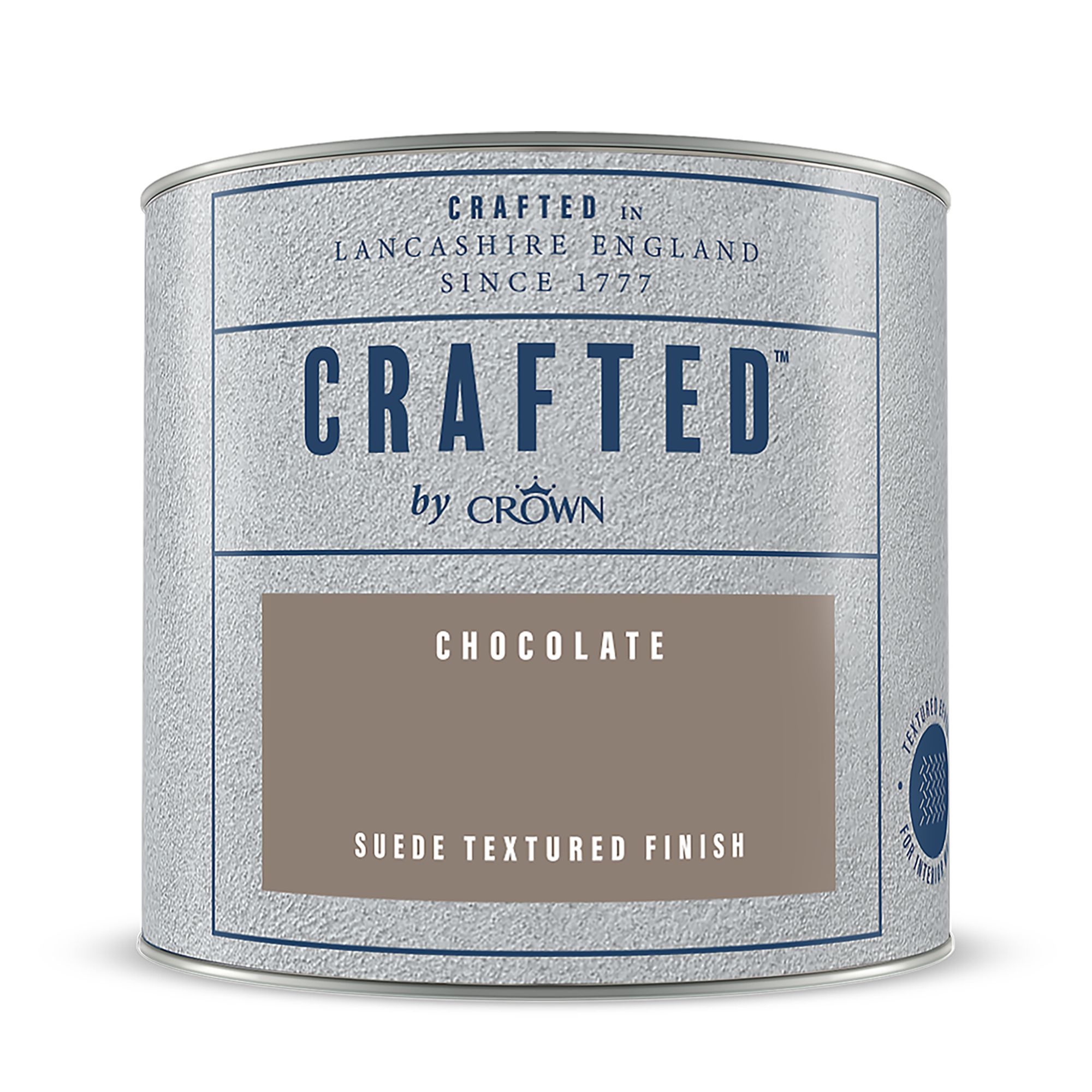 Crown Crafted Chocolate Matt Suede effect Multi-surface Emulsion paint, 125ml Tester pot