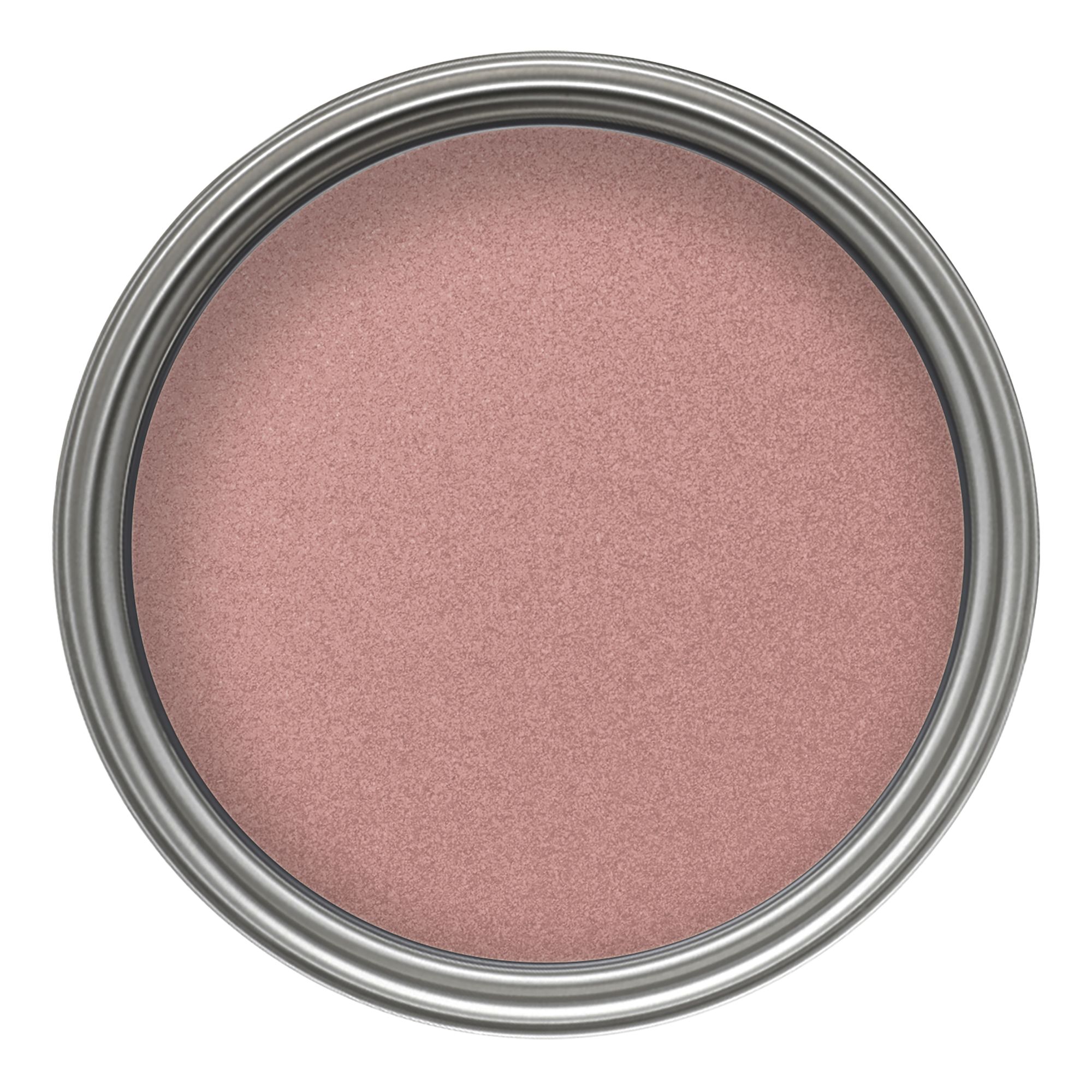 Crown Crafted Rose Gold Metallic effect Multi-surface Emulsion paint, 125ml Tester pot