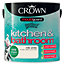 Crown Kitchen & bathroom Milk white Mid sheen Emulsion paint, 2.5L