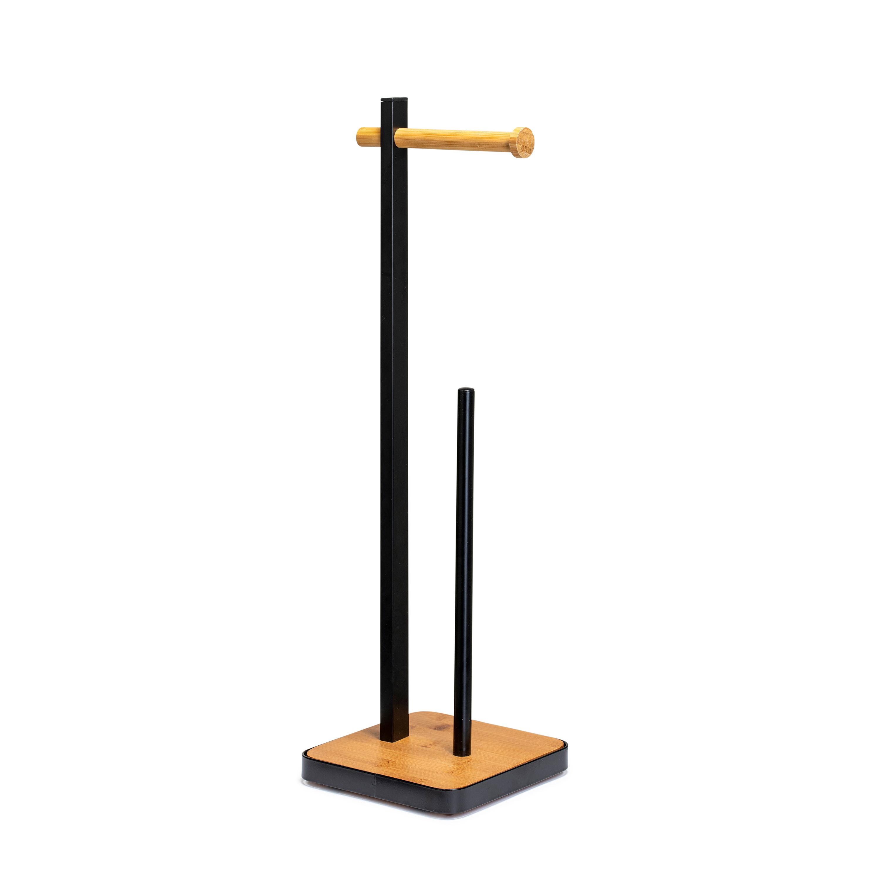 Croydex Bamboo Black Freestanding Toilet butler