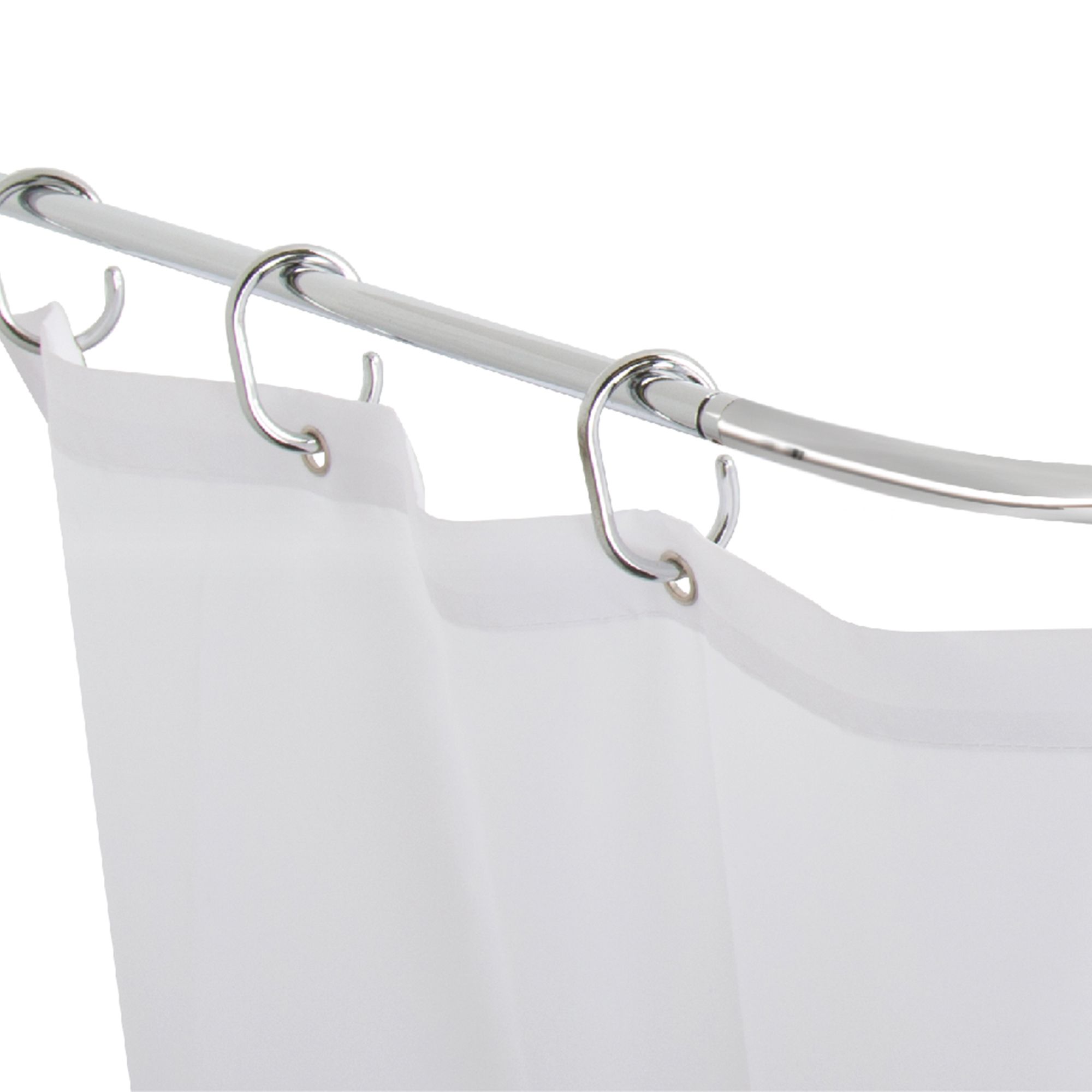 Croydex Bathroom Chrome effect Extendable Shower curtain rod (L)2.52m