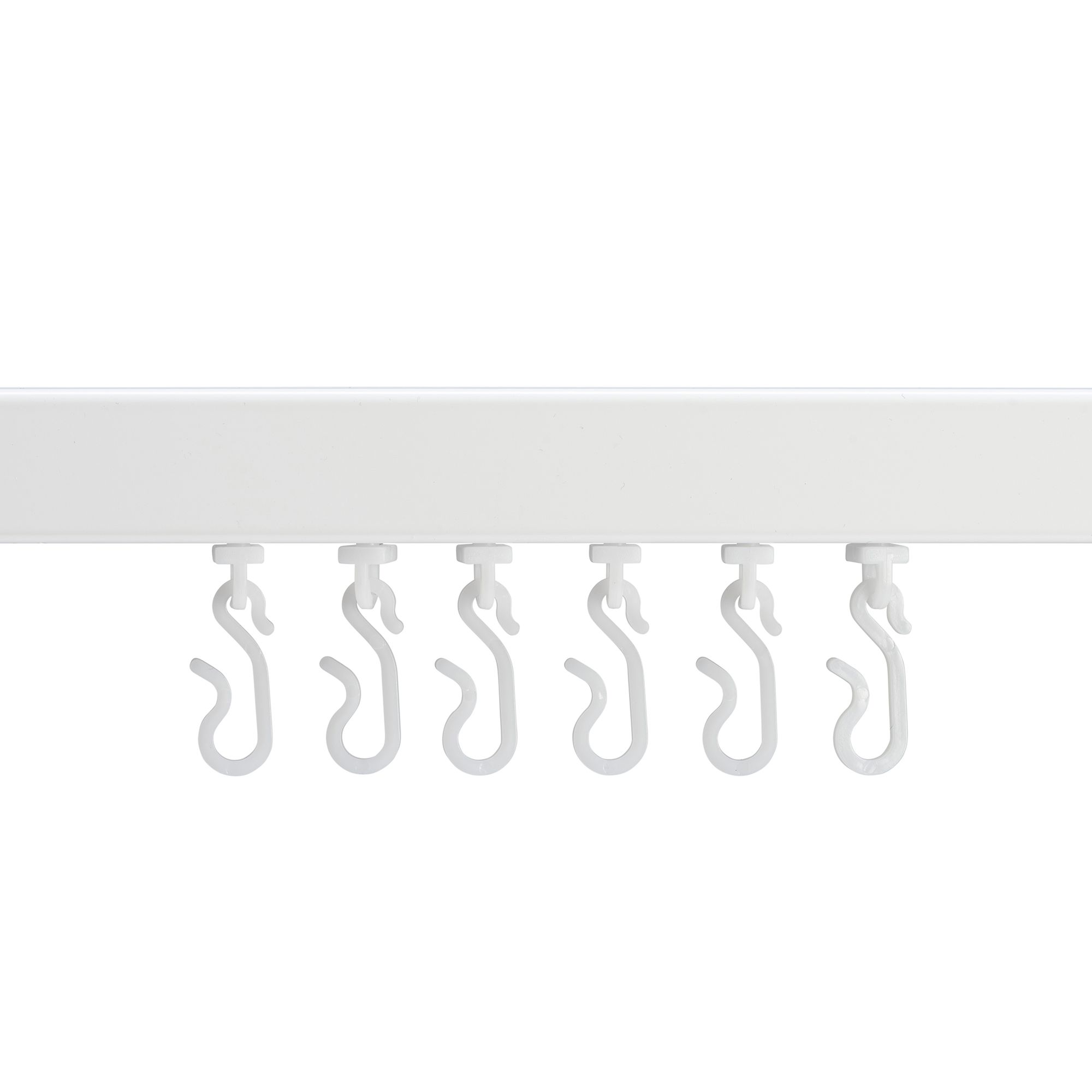 Croydex Bathroom White Extendable Shower curtain rail (L)1800m