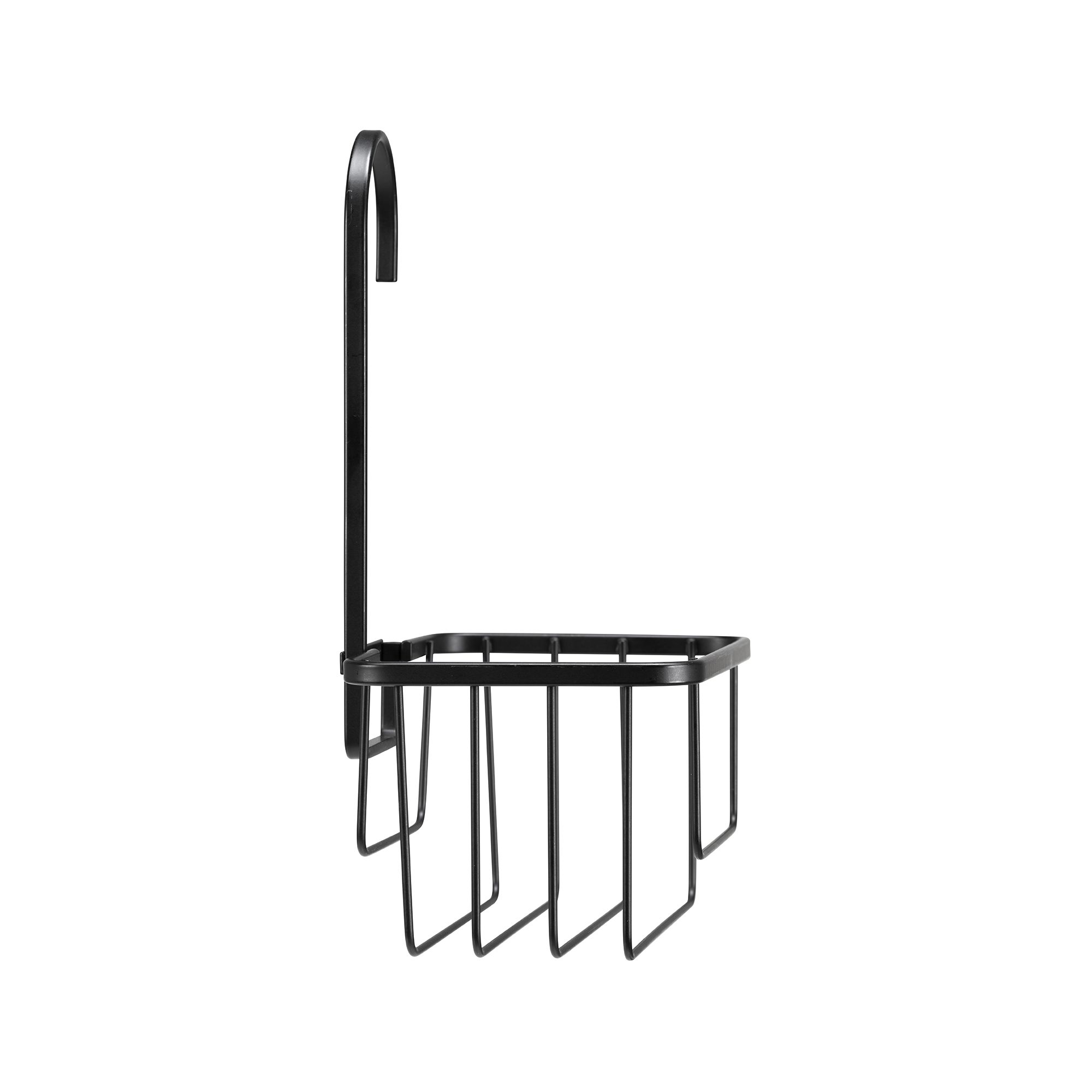 Croydex Black Mild steel 1 tier Hook over shower caddie (W)18cm