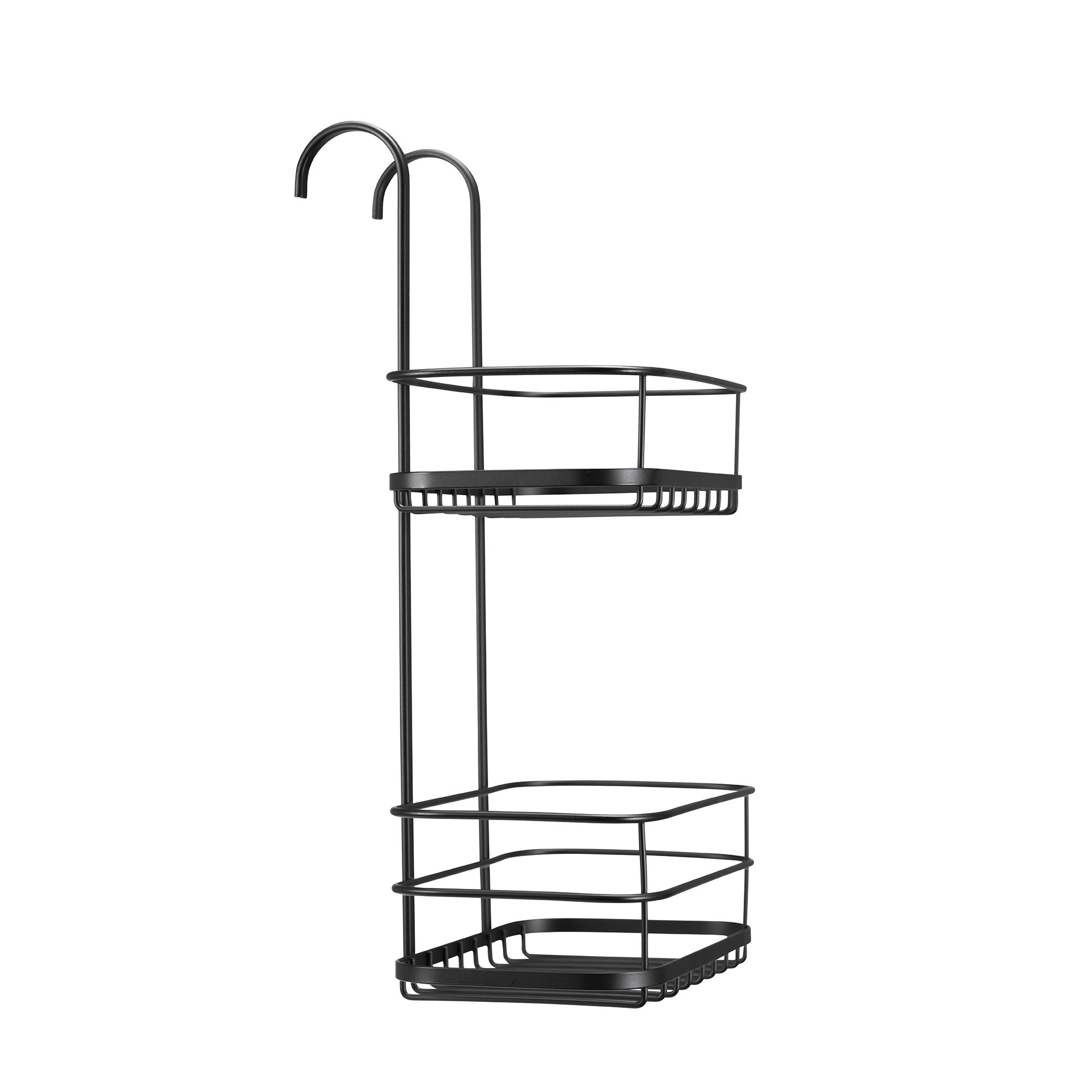 Croydex Black Mild steel 2 tier Hook over shower caddie (W)21cm