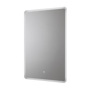 Croydex Chilcombe Rectangular Wall-mounted Bathroom & WC Illuminated mirror (H)70cm (W)50cm