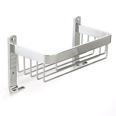 Croydex Chrome effect Aluminium Shower caddie (W)26cm
