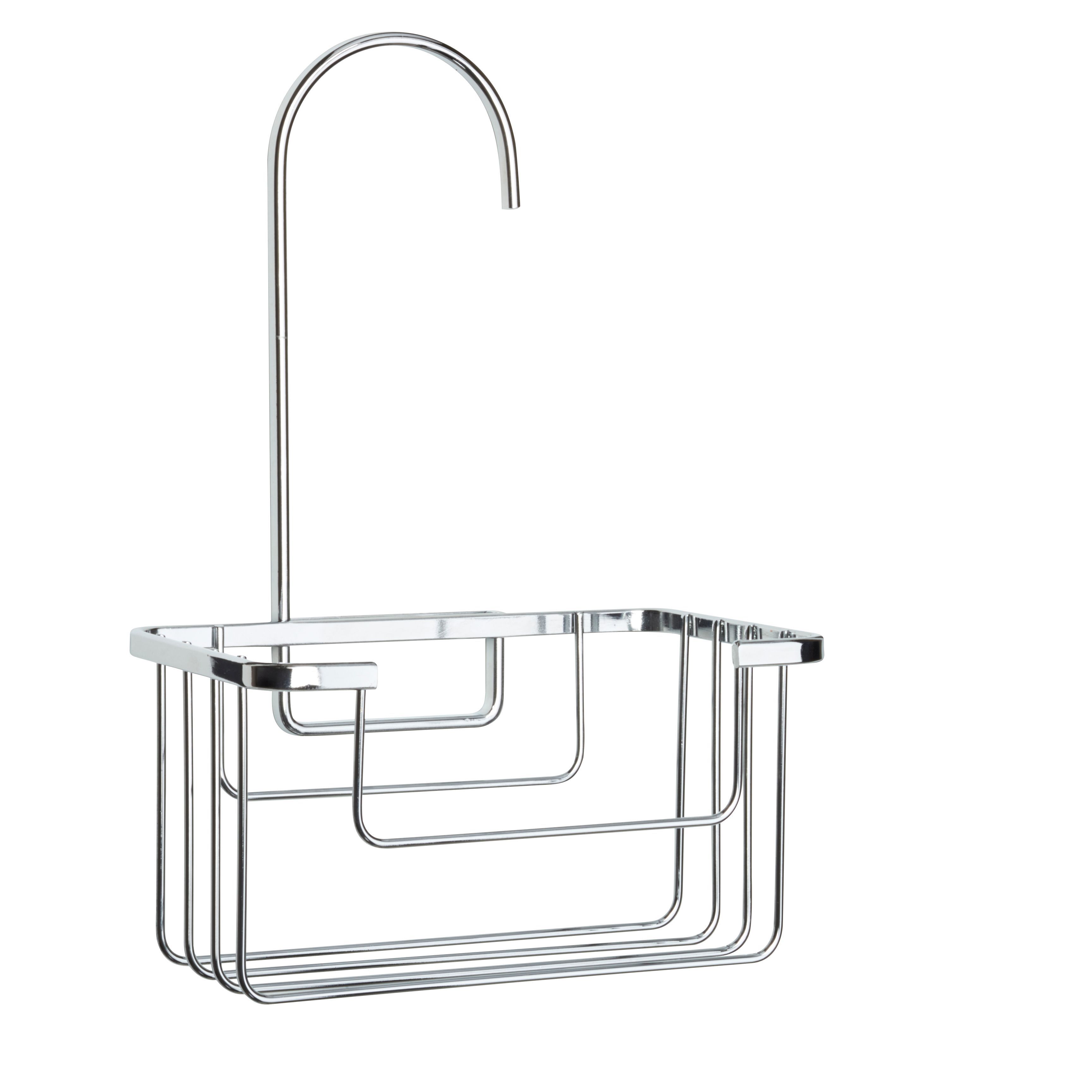 Croydex Chrome effect Mild steel Hook over shower caddie (W)18cm