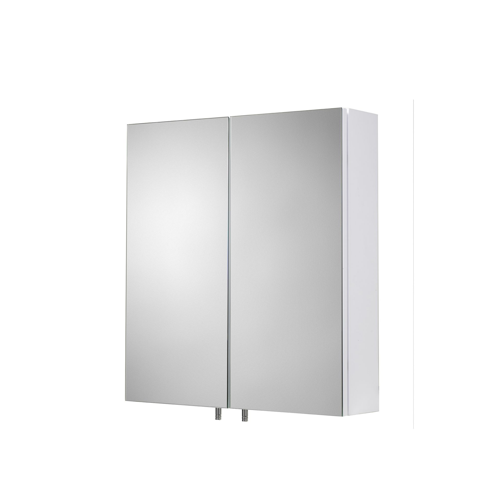 Croydex Cullen Gloss White Wall-mounted Double Bathroom Cabinet (H)50cm (W)45cm