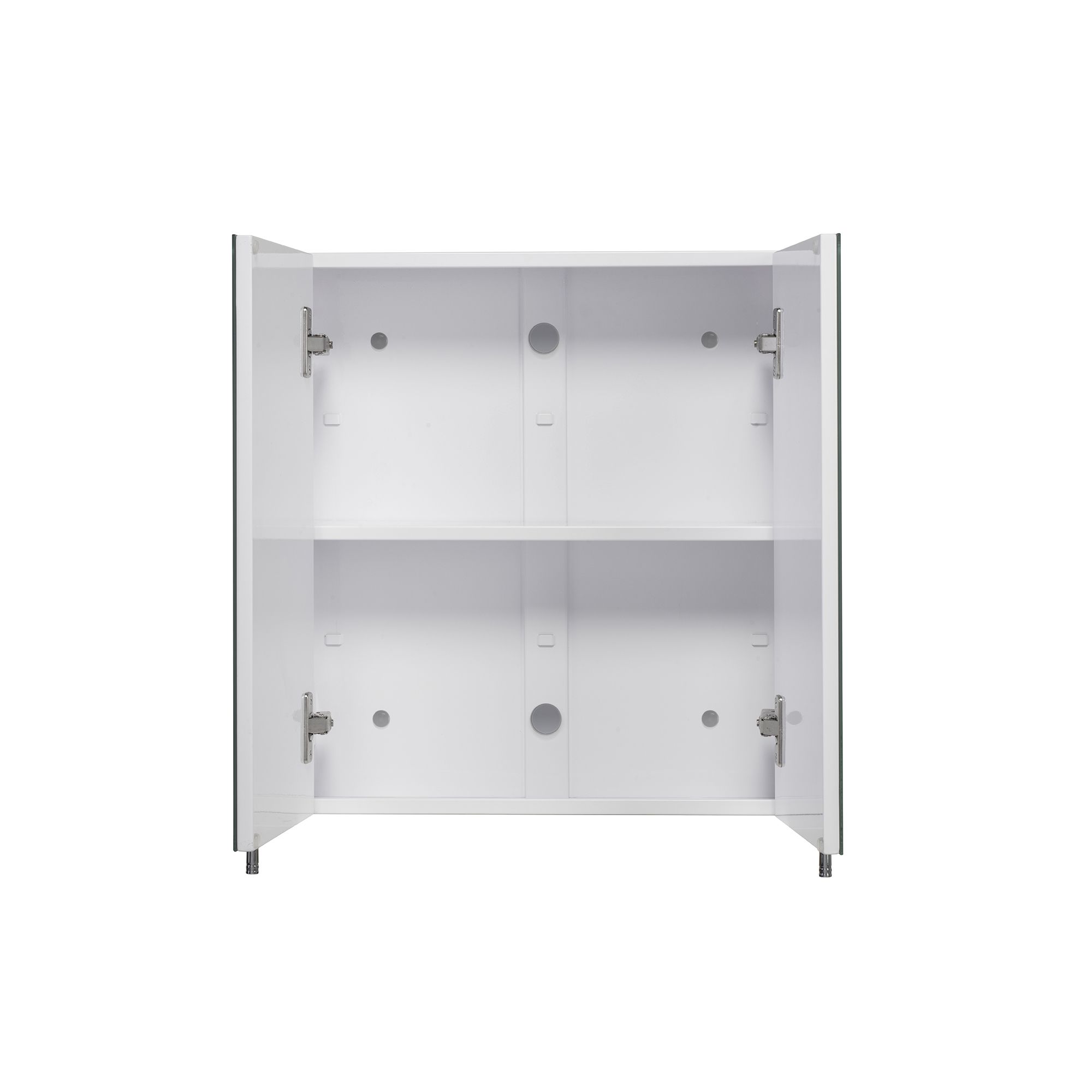 Croydex Cullen Gloss White Wall-mounted Double Bathroom Cabinet (H)50cm (W)45cm