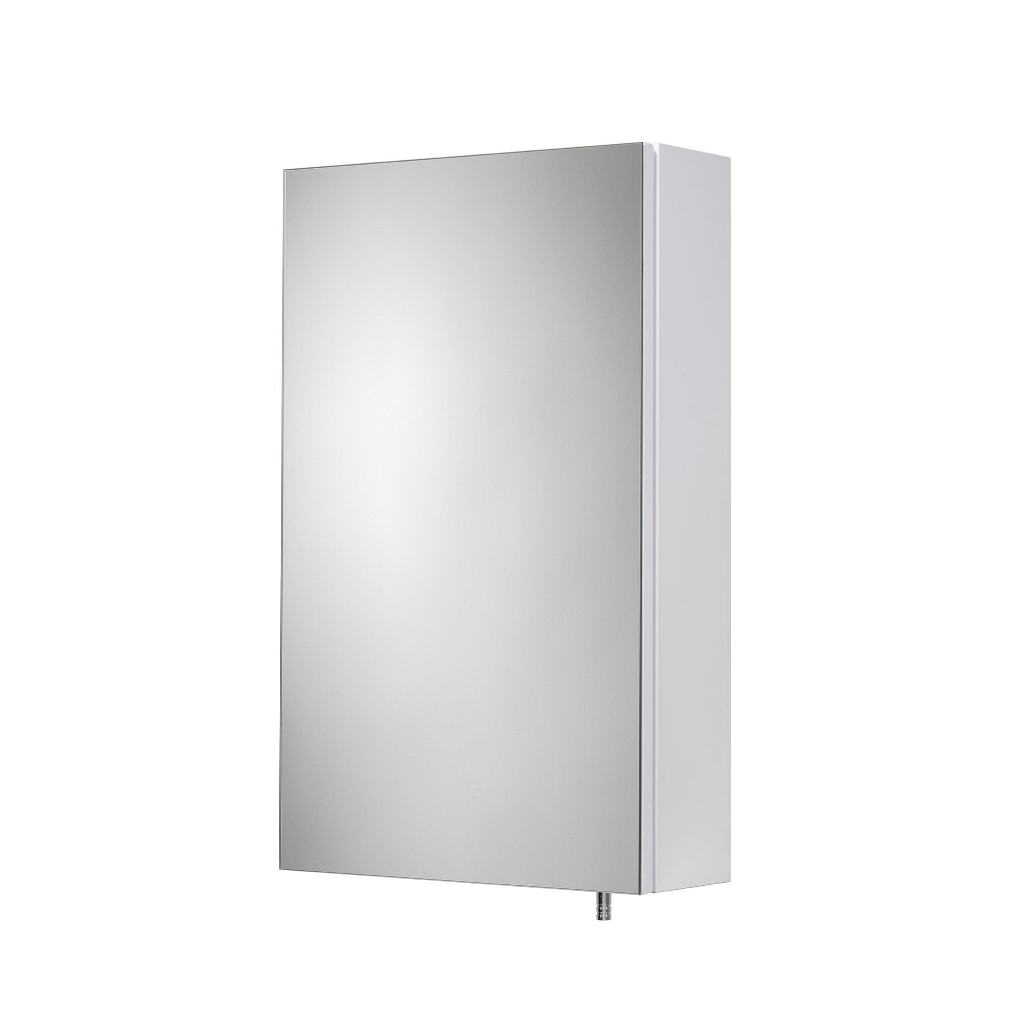 Croydex Cullen Gloss White Wall-mounted Single Bathroom Cabinet (H)50cm (W)30cm